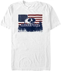 Mad Engine Mossy Oak Men's Nature Flag Short Sleeve T-shirt