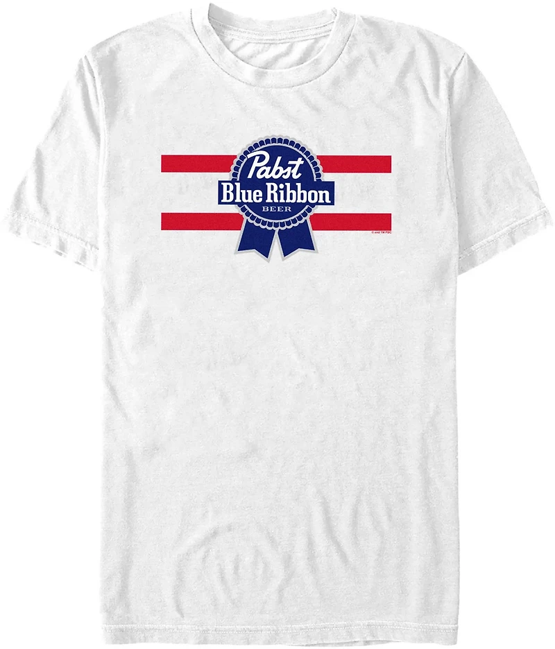 Mad Engine Pabst Blue Ribbon Men's Logo Short Sleeve T-shirt