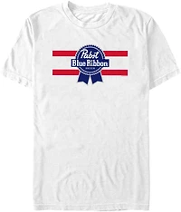 Mad Engine Pabst Blue Ribbon Men's Logo Short Sleeve T-shirt