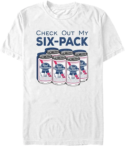 Mad Engine Pabst Blue Ribbon Men's Six Pack Short Sleeve T-shirt