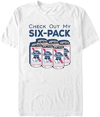 Mad Engine Pabst Blue Ribbon Men's Six Pack Short Sleeve T-shirt