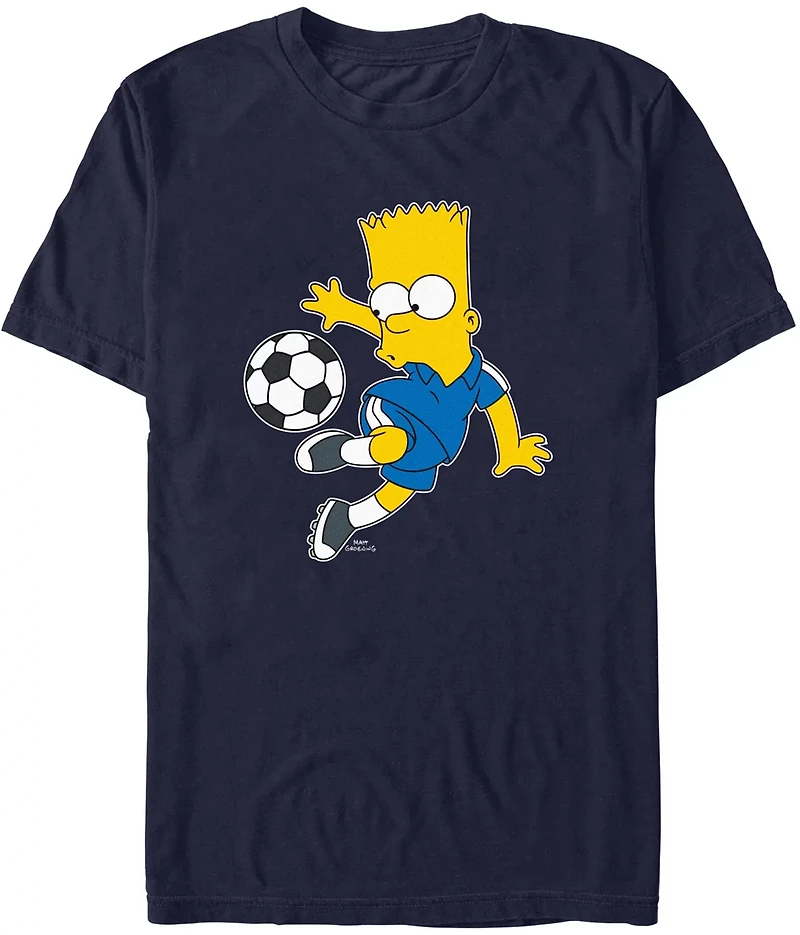 Mad Engine The Simpsons Men's Bart Soccer Short Sleeve T-shirt