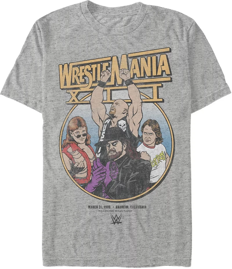 Mad Engine WWE Men's Wrestlemania Retro Short Sleeve T-shirt