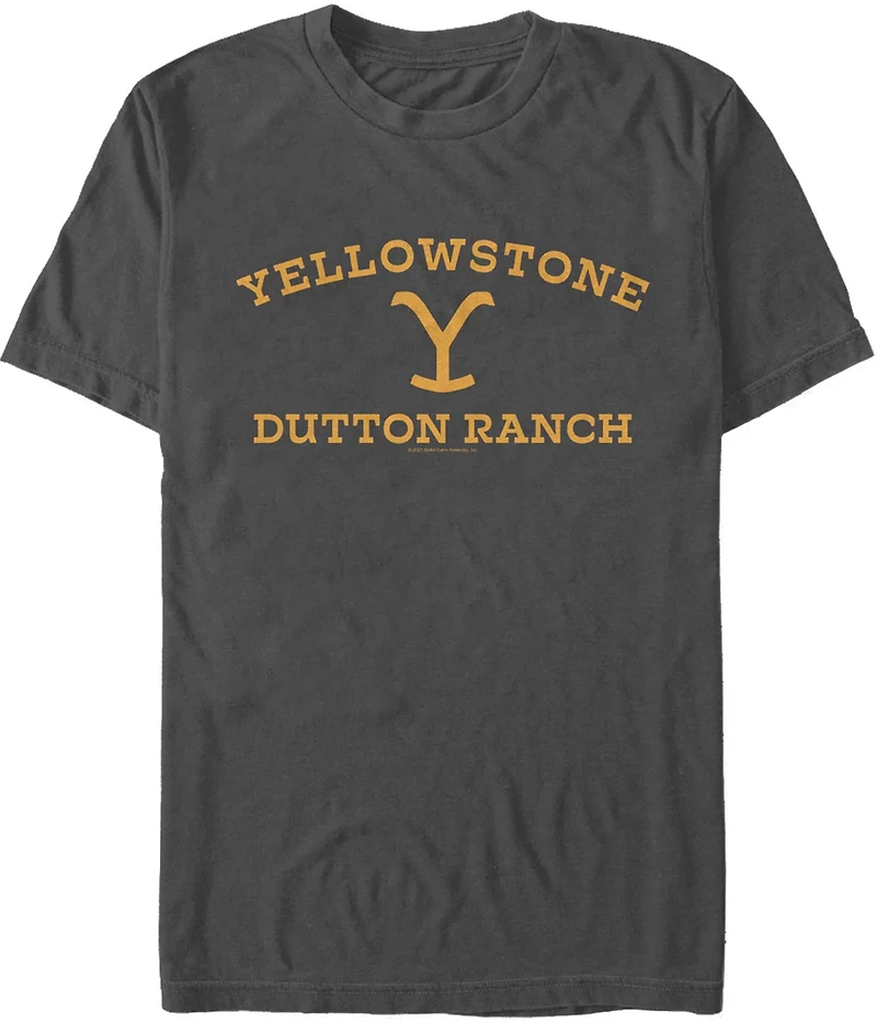 Mad Engine Yellowstone Men's Dutton Ranch Logo Short Sleeve T-shirt