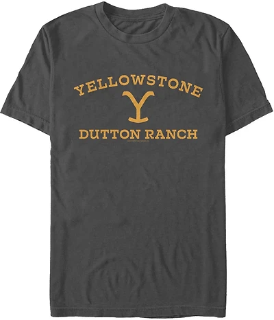 Mad Engine Yellowstone Men's Dutton Ranch Logo Short Sleeve T-shirt