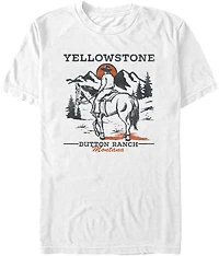 Mad Engine Yellowstone Men's Mountain Dutton Ranch Short Sleeve T-shirt