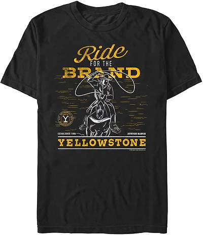 Mad Engine Yellowstone Men's Ride For Brand Short Sleeve T-shirt