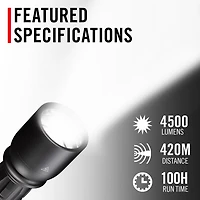 Coast XP14R Rechargeable 4,000 Lumen Flashlight