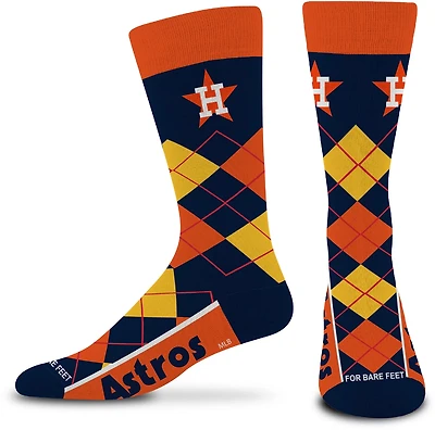 For Bare Feet Houston Astros Crew Socks