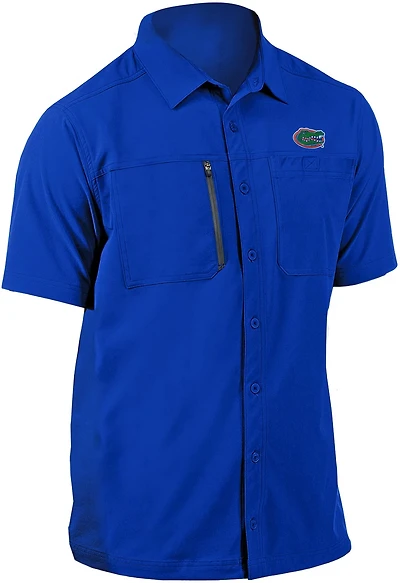 Antigua Men's University of Florida Kickoff Woven Fishing Shirt