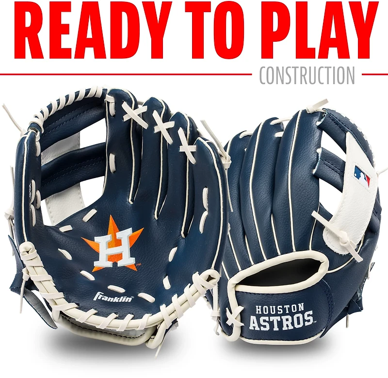 Franklin Sports Houston Astros MLB Youth Teeball Glove and Ball Set