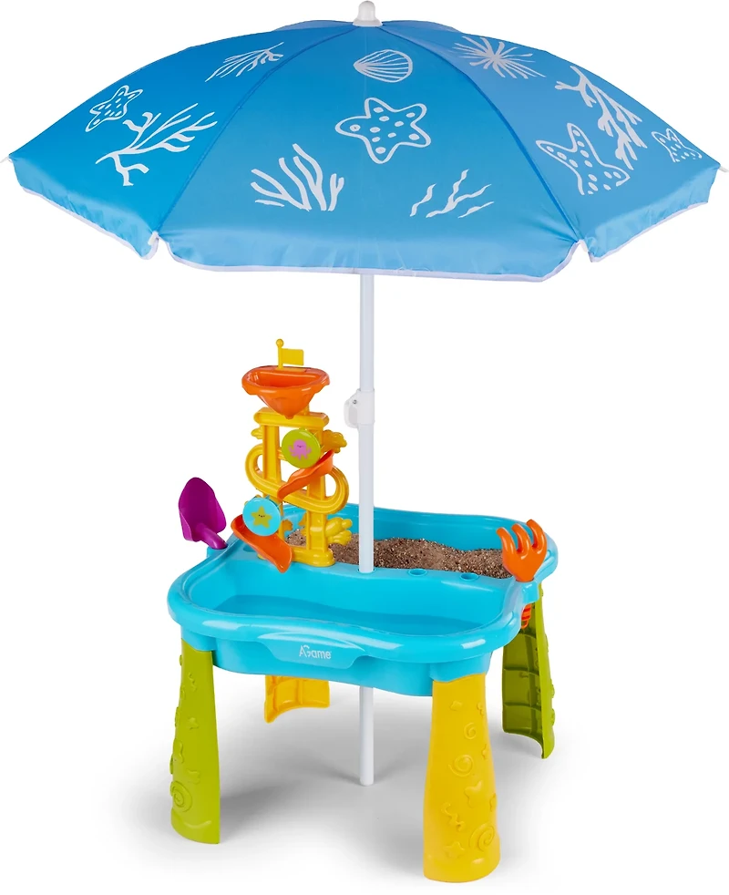 AGame Dual Sandbox and Water Table with Umbrella