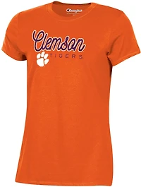 Champion Women's Clemson Team Script Short Sleeve T-shirt