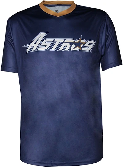 Stitches Youth Astros Gold Star V-Neck Shirzy
