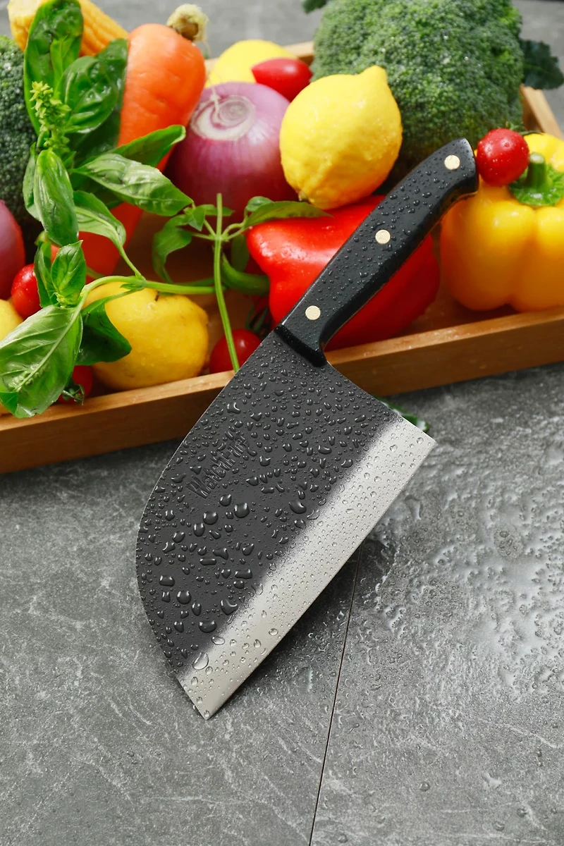 WatchFire Serbian 6.75 in Cleaver Knife with Sheath