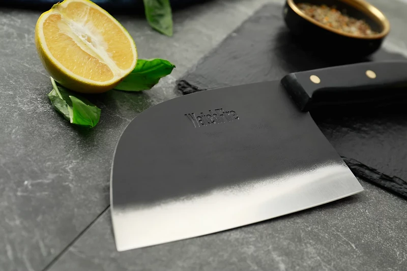 WatchFire Serbian 6.75 in Cleaver Knife with Sheath