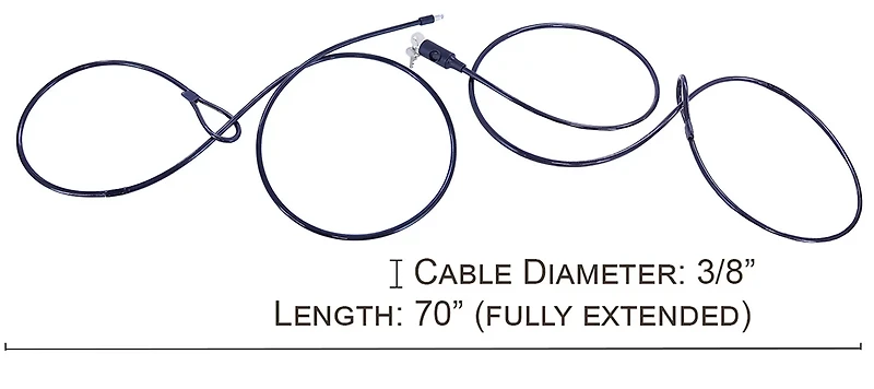 Malone Auto Racks Lariat Universal Kayak/Canoe Two-Piece Cable Lock