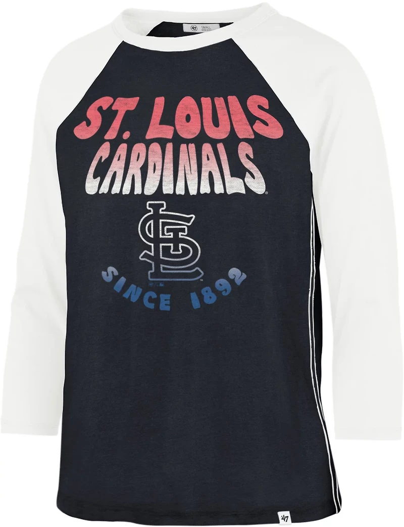'47 Women's St. Louis Cardinals Harmony Ava Raglan T-shirt