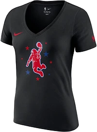 Nike Women's Houston Rockets Essentials City Edition Logo V-neck T-shirt