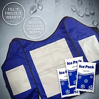AlphaCool Artic Self-Fill Ice Cooling Vest with Reusable Ice Packs