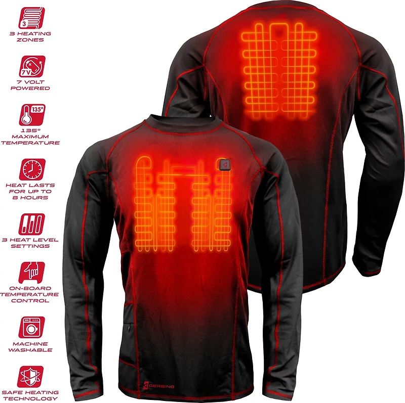 Gerbing Men's Battery Heated Base Layer Shirt
