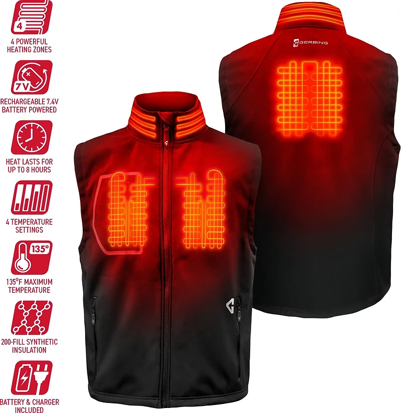 Gerbing Men's Thermite 2.0 Heated Fleece Vest