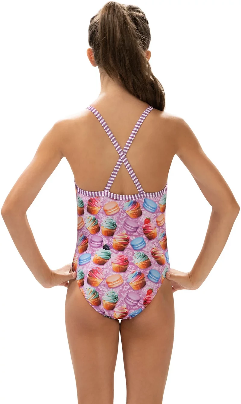 Dolfin Girls' Uglies Print 1-Piece Swimsuit