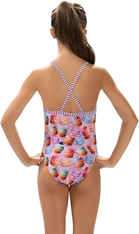 Dolfin Girls' Uglies Print 1-Piece Swimsuit