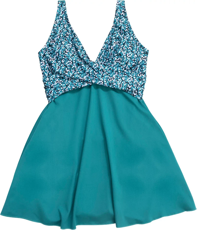 Dolfin Women's Aquashape V-Neck Wrap Swim Dress