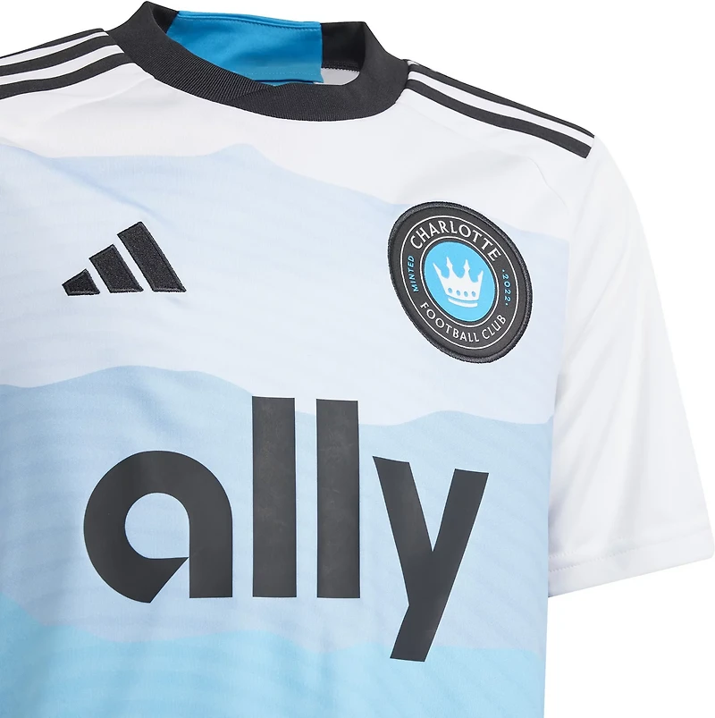 adidas Youth Charlotte FC Home Replica '23/'24 Jersey