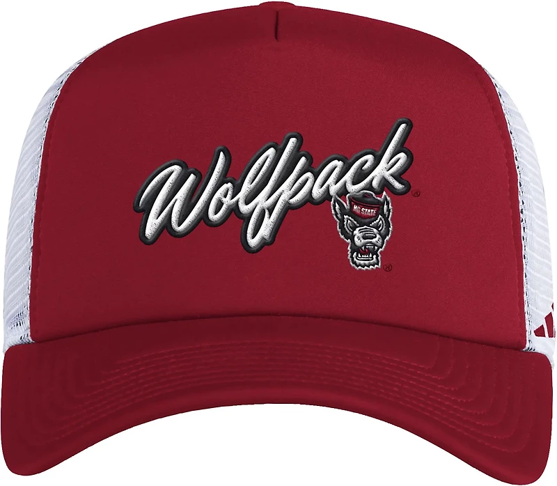 adidas Men's North Carolina State University Mascot Slouch Foam Trucker Cap