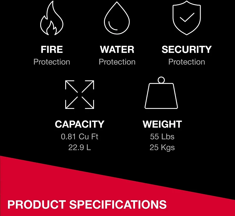 SentrySafe Fireproof and Waterproof Safe with Dial Combination