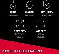 SentrySafe Fireproof and Waterproof Safe with Dial Combination