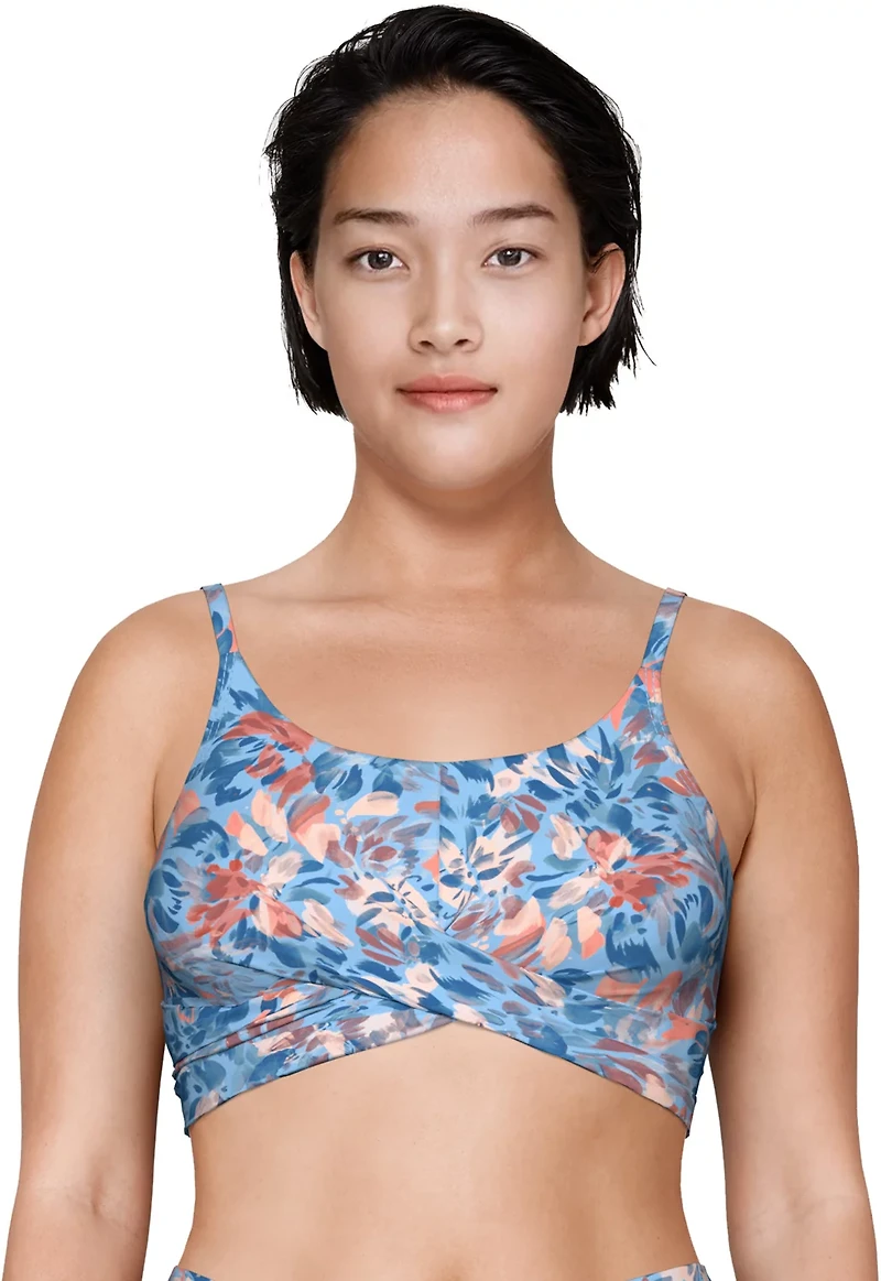 Freely Women's Wild Flower Wrap Front Swim Midkini