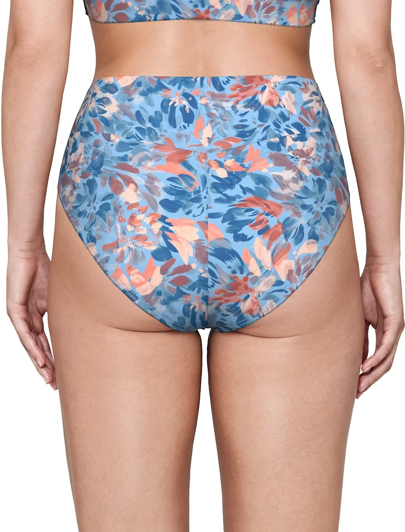 Freely Women's Wild Flower V Front High Waist Swim Bottoms