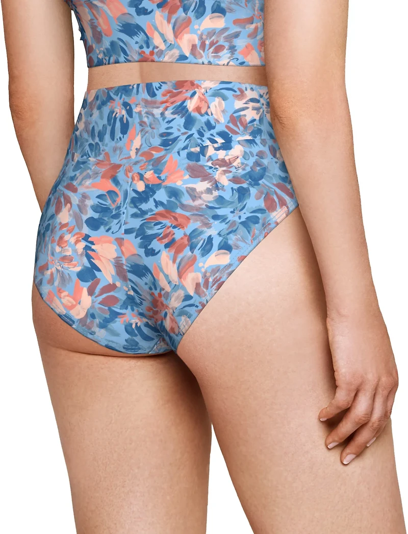 Freely Women's Wild Flower V Front High Waist Swim Bottoms