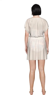 Freely Women's Solid V-Neck Side Slit Tunic Swim Coverup