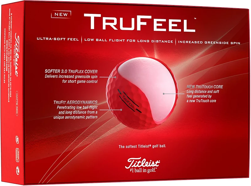 Titleist 2024 TruFeel Matte Golf Ball - 12 Count