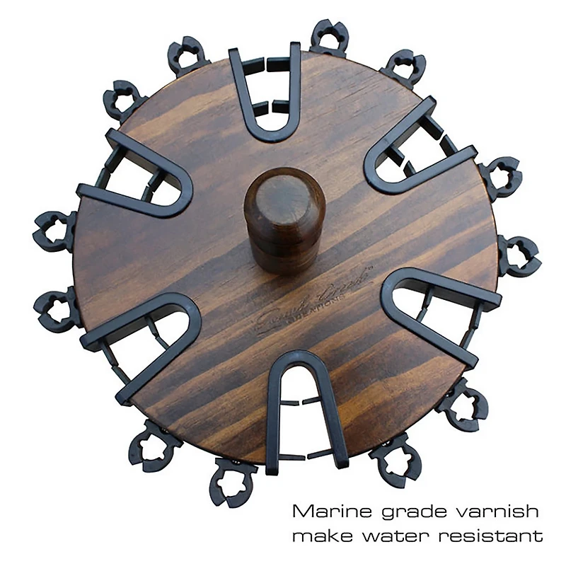 Rush Creek 24-Rod Round Wood Storage Rack