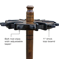 Rush Creek 24-Rod Round Wood Storage Rack