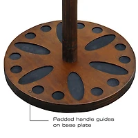 Rush Creek 24-Rod Round Wood Storage Rack