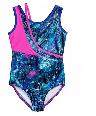 Rainbeau Moves Girls' Cosmoverse Print Inset Tank Leotard