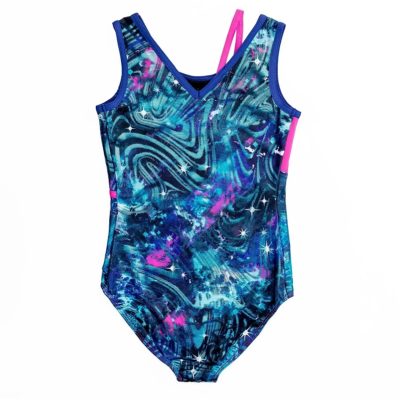 Rainbeau Moves Girls' Cosmoverse Print Inset Tank Leotard