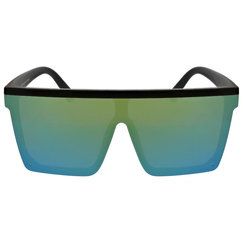 SOL PWR Women's Lifestyle Flattop Sporty Shield Polarized Sunglasses