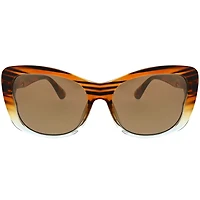 SOL PWR Women's Lifestyle Plastic Rounded Cat Eye Polarized Sunglasses