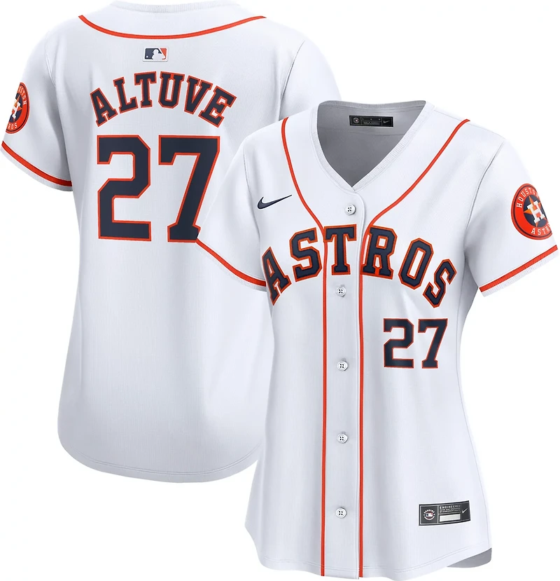 Nike Women's Houston Astros Jose Altuve Limited Name and Number Home Jersey