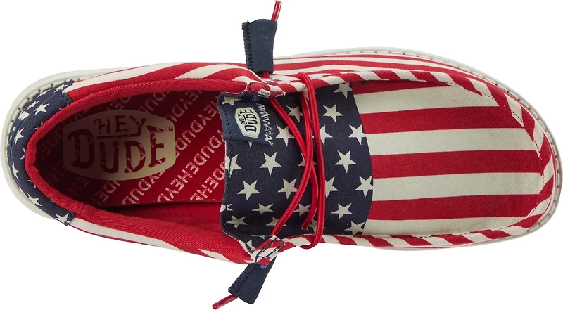 HEYDUDE Men's Wally Allover Flag Slip-On Shoes