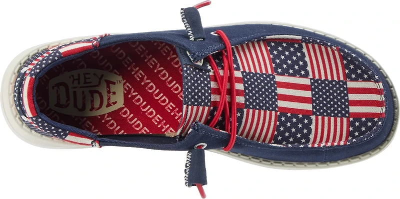 HEYDUDE Women's Wendy American Bandana Print Slip-On Shoes