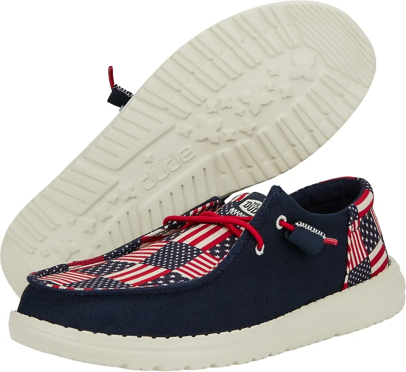 HEYDUDE Women's Wendy American Bandana Print Slip-On Shoes