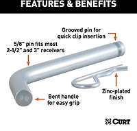 CURT Heavy-Duty 5/8 in Hitch Pin with Groove